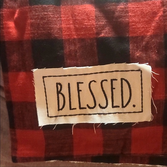 NWT RAE DUNN WOVEN BUFFALO CHECK WITH SHERPA REVERSE RED & BLACK BABY BLANKET - Picture 2 of 5